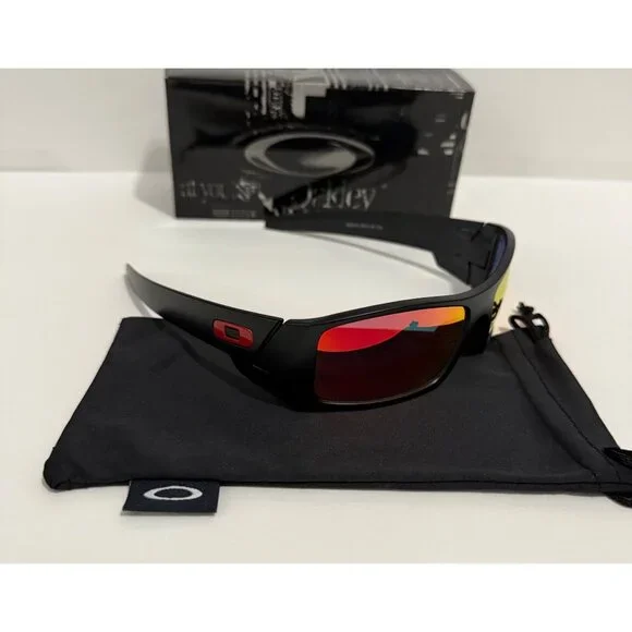 Oakley GASCAN Black Matte Frame OO9014 Ruby Iridium Lenses - Picture 3 of 7